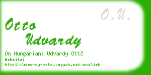 otto udvardy business card
